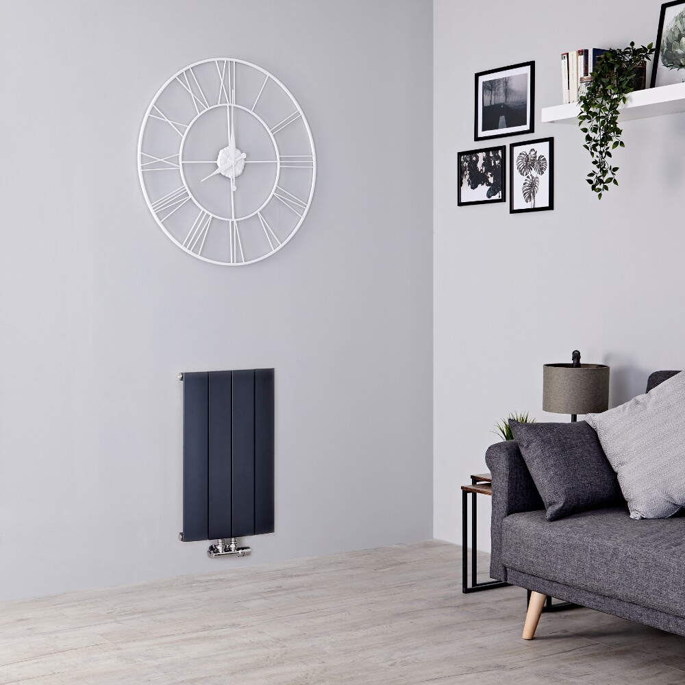 Milano Skye - Aluminium Anthracite Horizontal Designer Radiator 600mm x 375mm
