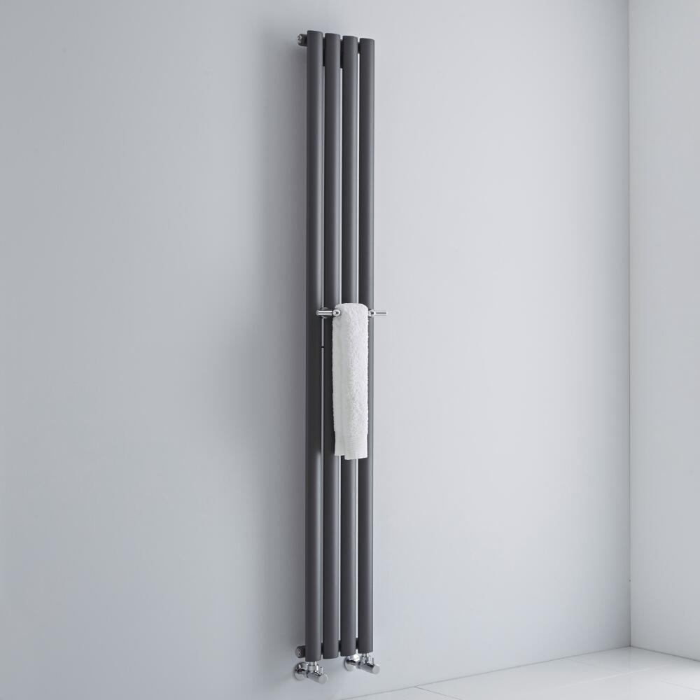 Milano - Chrome Towel Rail for Aruba and Alpha Vertical Designer Radiator 230mm