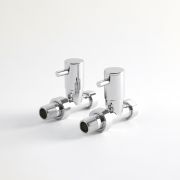 Milano Select - Chrome Minimalist Straight Radiator Valves - (Pair)