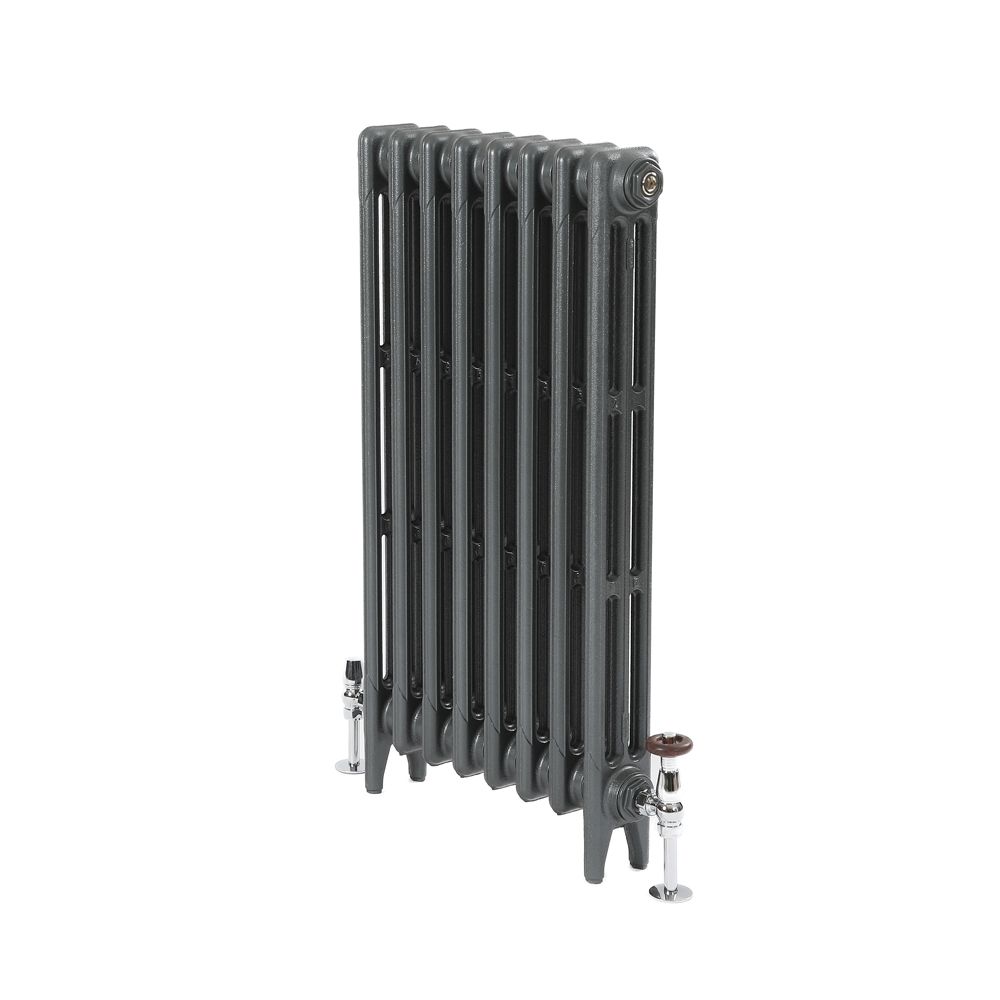 Silver Long Radiators Milano Mercury - 3 Column Cast Iron Radiator - 560mm Tall - Antique ...