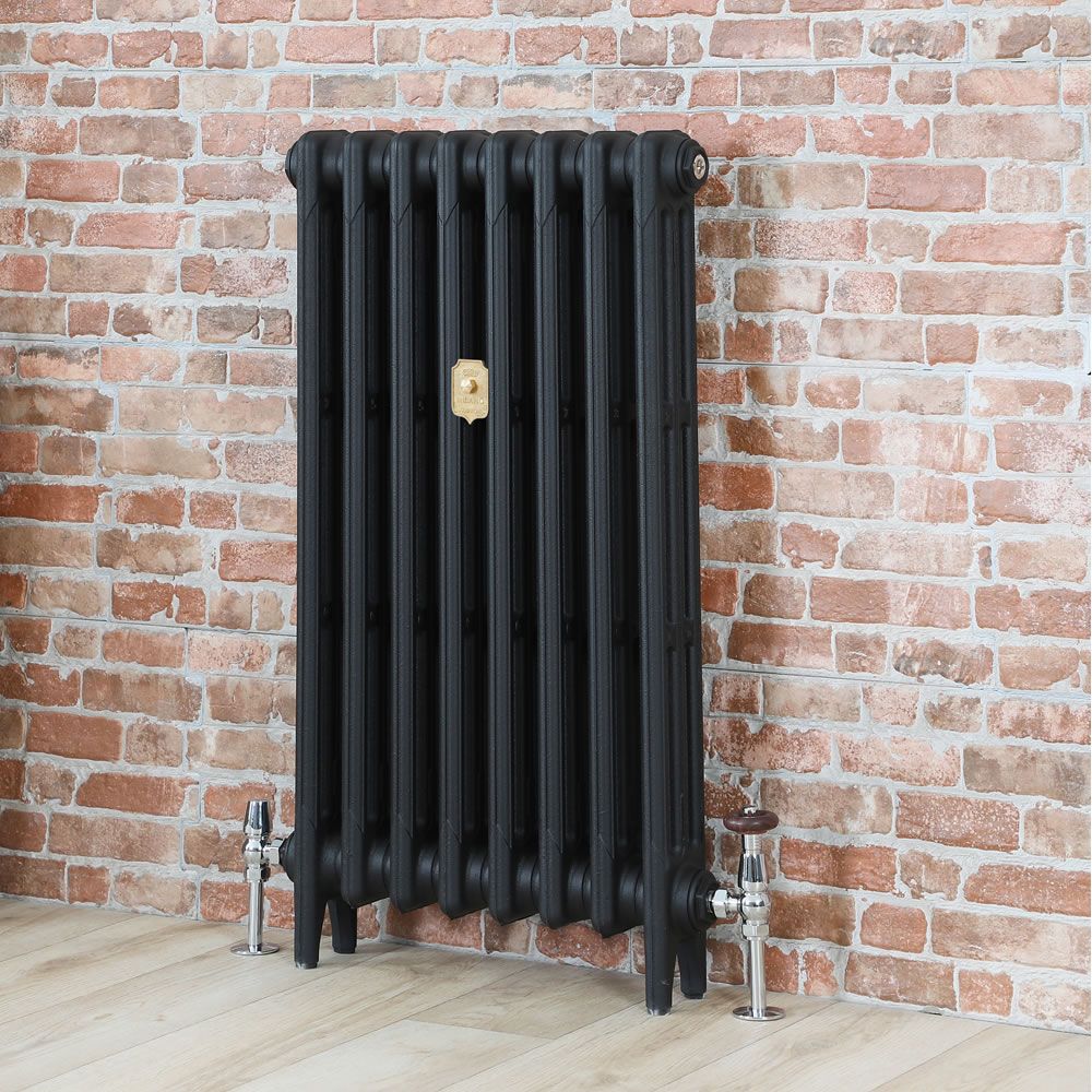 Milano Mercury - Cast Iron Radiator - 660mm Tall - Slate Black ...