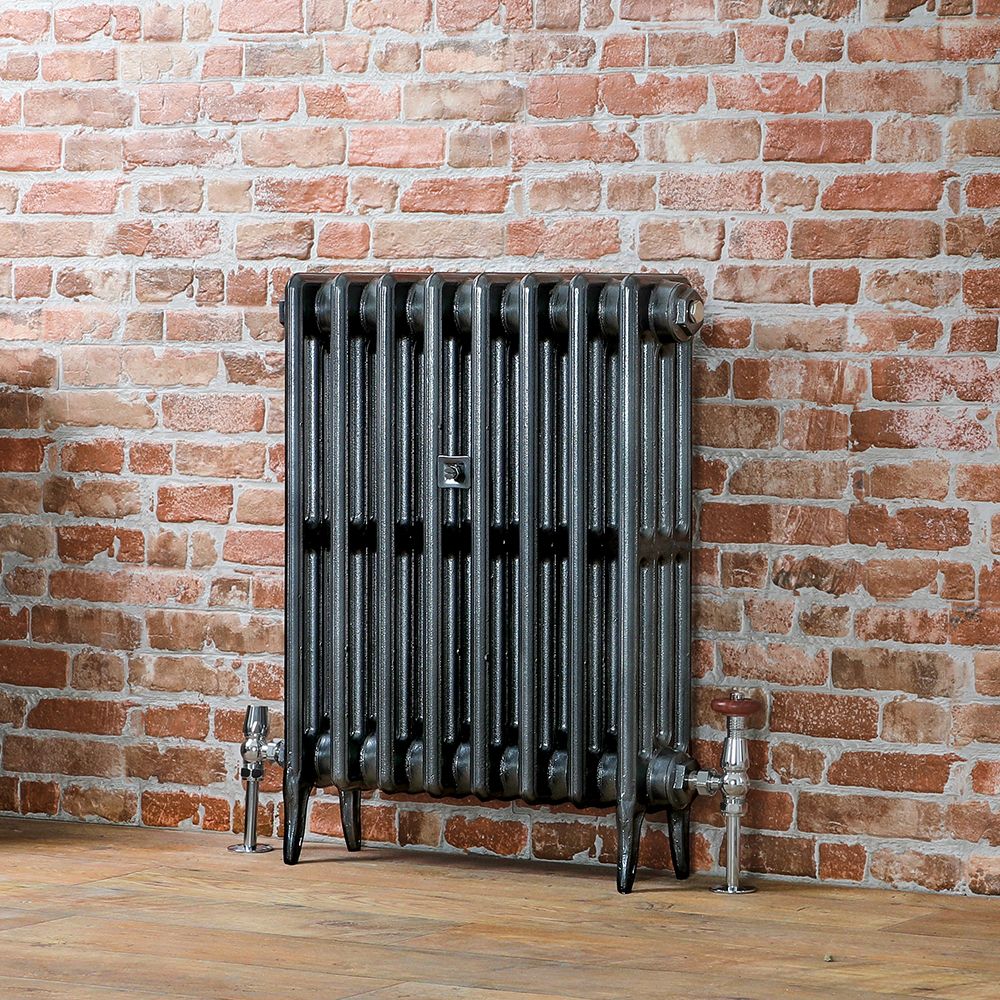 Pewter Radiator Column Milano Alice - Classic Cast Iron Column Radiator - 660mm Tall - Dark ...