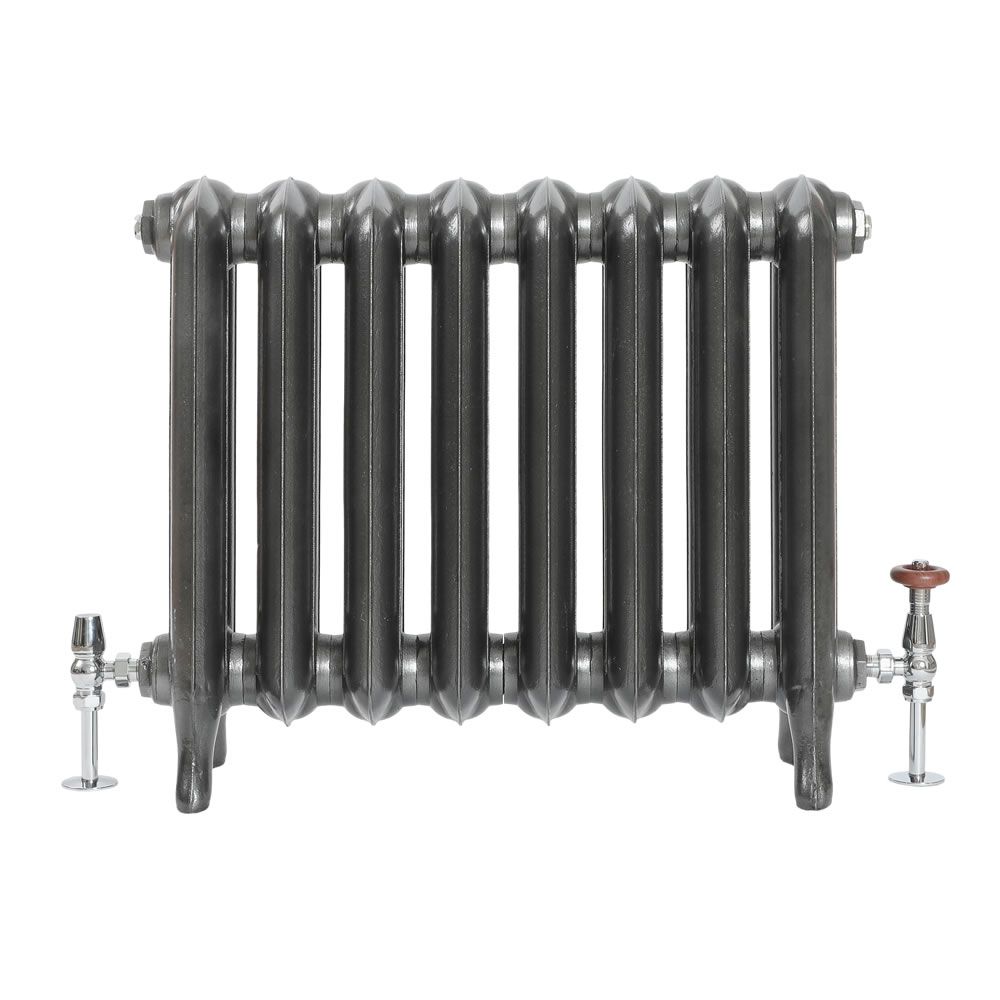 Pewter Radiator Column Milano Tamara - Oval Column Cast Iron Radiator - 560mm Tall - Dark ...