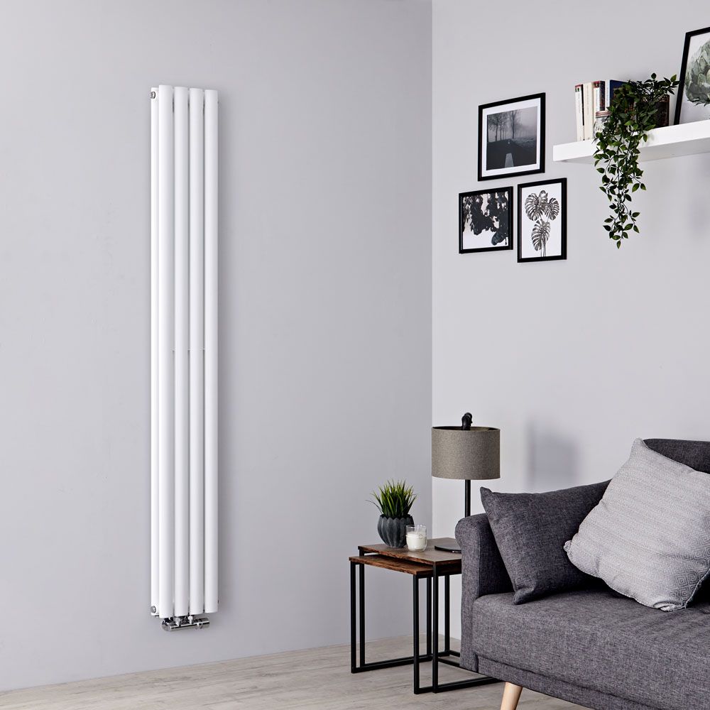 Aruba vertical designer radiator (Milano Aruba Flow White Vertical