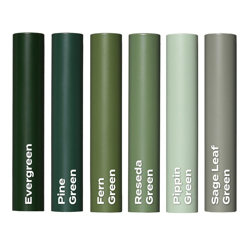 Green Radiator Paint Sample Milano - Coloured Radiator Sample Box - A Selection of Green Finishes