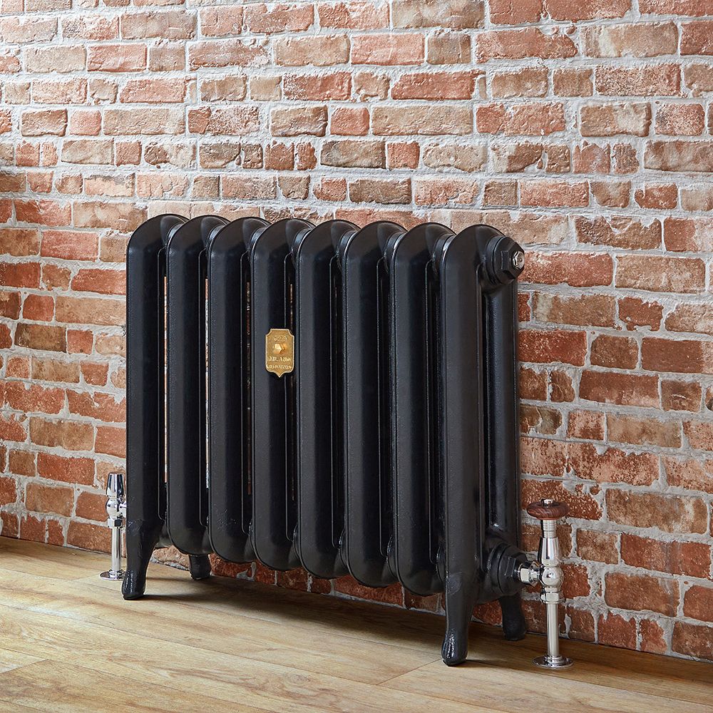 Milano Tamara - Oval Column Cast Iron Radiator - 560mm Tall - Black ...