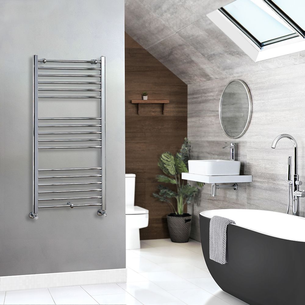 Milano Straight Heated Towel Rail Choice of Finish and Size