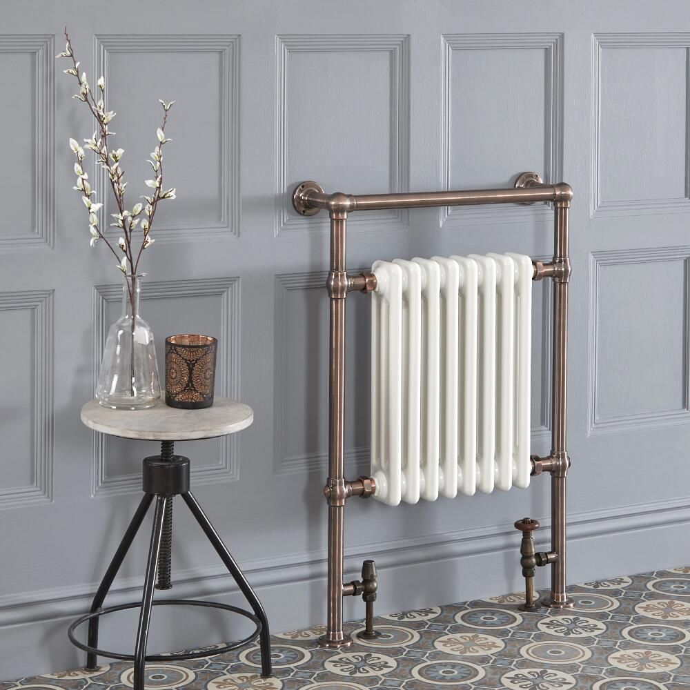 Milano Elizabeth Brushed Bronze Traditional Heated Towel Rail