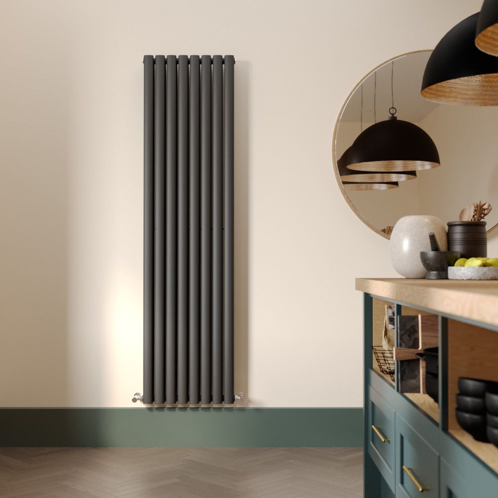 Milano Aruba Anthracite Vertical Designer Radiator Choice of Size