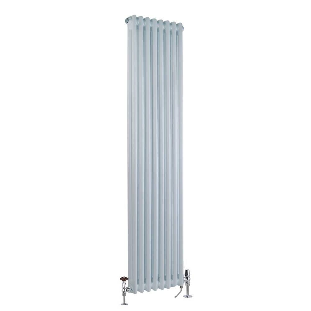 Milano Windsor - White Traditional Vertical Dual Fuel Double Column