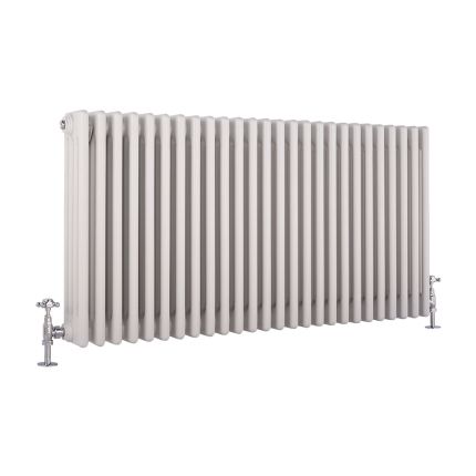 Milano Windsor - White Traditional Horizontal Four Column Radiator - 600mm x 1190mm
