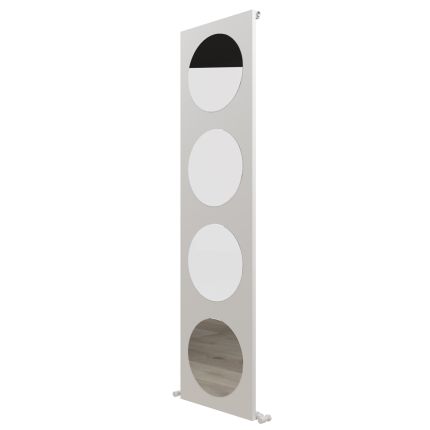 Carisa Circles - Aluminium Vertical Mirror Designer Radiator - 1800mm x 470mm - Choice of Finish