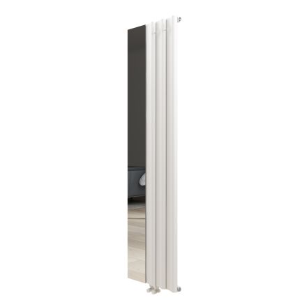 Carisa Entree - Aluminium Vertical Designer Radiator with Mirror - 1800mm x 470mm - Choice of Finish