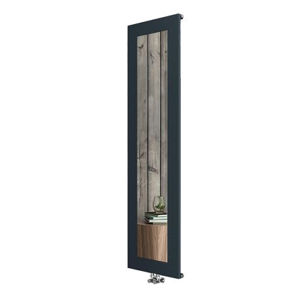 Carisa Quadro - Aluminium Vertical Designer Radiator with Mirror - Choice of Finish