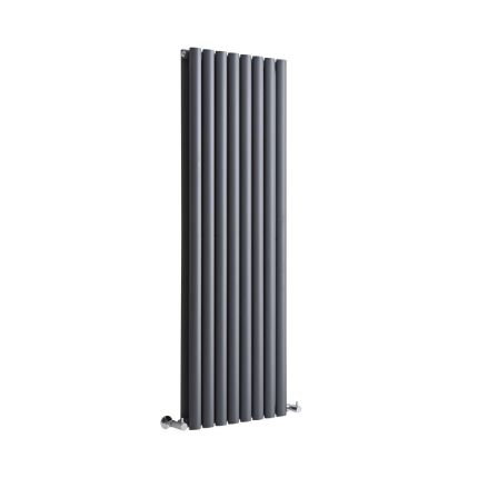 Milano Aruba - Anthracite Space-Saving Vertical Designer Radiator 1400mm x 472mm (Double Panel)
