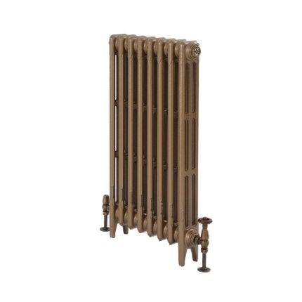 Milano Mercury - 3 Column Cast Iron Radiator - 760mm Tall - Burnt Gold - Multiple Sizes Available