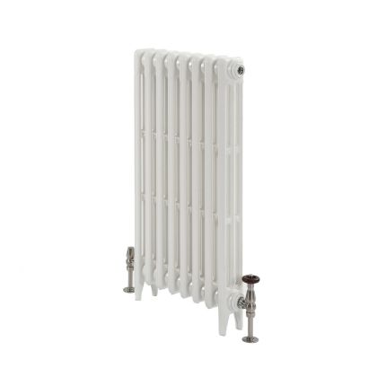 Milano Mercury - Cast Iron Radiator - 860mm Tall - Porcelain White - Multiple Sizes Available