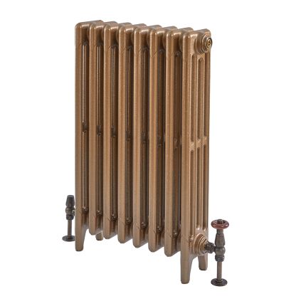 Milano Mercury - 4 Column Cast Iron Radiator - 760mm Tall - Burnt Gold - Multiple Sizes Available