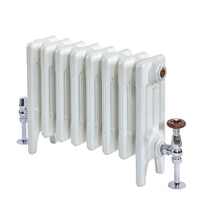 Milano Mercury - 4 Column Cast Iron Radiator - 460mm Tall - Porcelain White - Multiple Sizes Available