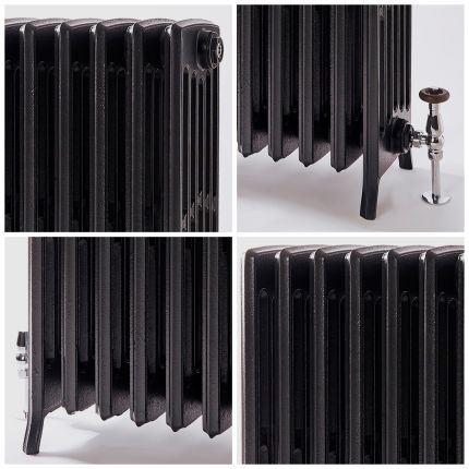 Milano Isabel - Cast Iron Radiator - 660mm Tall - Antique Graphite - Multiple Sizes Available