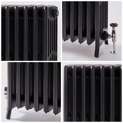 Milano Isabel - Cast Iron Radiator - 660mm Tall - Antique Graphite - Multiple Sizes Available