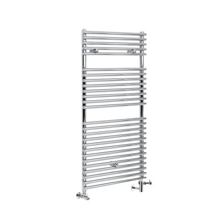 Milano Arno - Chrome Dual Fuel Bar on Bar Heated Towel Rail 1190mm x 450mm