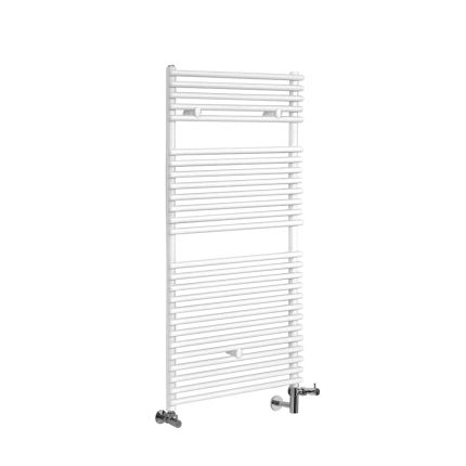 Milano Arno - White Dual Fuel Bar on Bar Heated Towel Rail 1190mm x 450mm