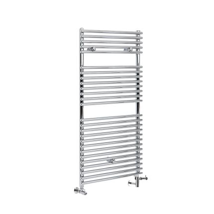 Milano Arno - Chrome Dual Fuel Bar on Bar Heated Towel Rail 1190mm x 600mm
