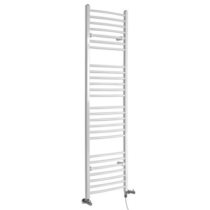 Milano Ive Dual Fuel - Curved White Heated Towel Rail - Choice of Size