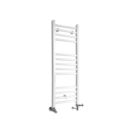 Milano Ive - White Dual Fuel Straight Heated Towel Rail 1000mm x 400mm