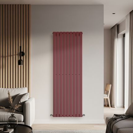 Milano Alpha - Vertical Flat Single Panel Designer Radiator - Choice of Colours and Sizes