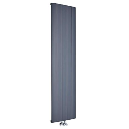 Milano Skye - Anthracite Aluminium Vertical Designer Radiator (Single Panel) - Choice of Size