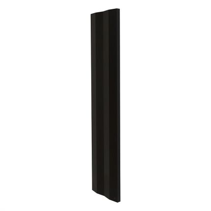 Milano Notus V - Black Aluminium Vertical 1200W Electric Plug-In Designer Radiator - 1800mm x 400mm
