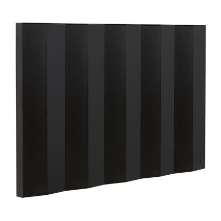 Milano Notus V - Black Aluminium Horizontal 2100W Electric Plug-In Designer Radiator - 600mm x 1400mm