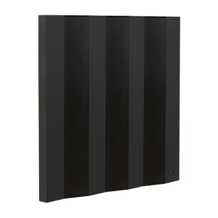 Milano Notus V - Black Aluminium Horizontal 1500W Electric Plug-In Designer Radiator - 600mm x 1000mm