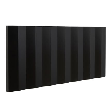 Milano Notus V - Black Aluminium Horizontal 900W Electric Plug-In Designer Radiator - 600mm x 600mm