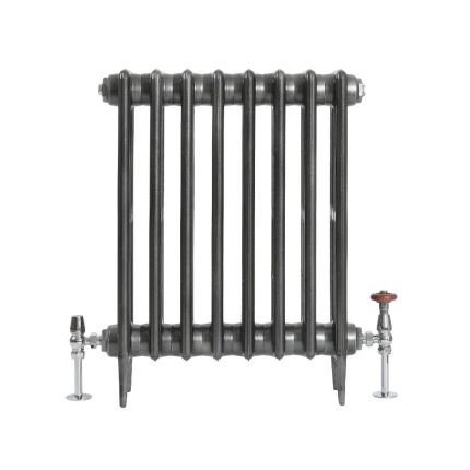 Milano Alice - Classic Cast Iron Column Radiator - 660mm Tall - Dark Pewter - Multiple Sizes Available