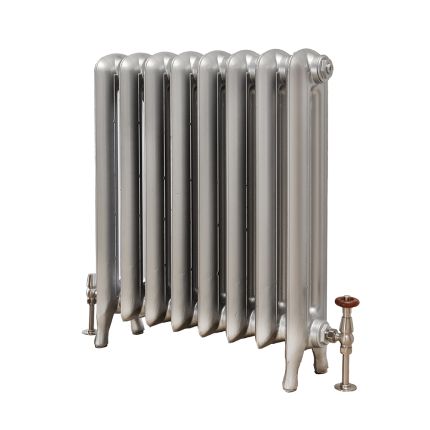 Milano Tamara - Oval Column Cast Iron Radiator - 760mm Tall - Silver - Multiple Sizes Available