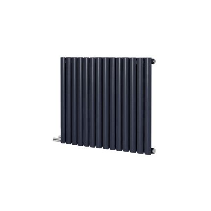 Milano x ECOSO Aruba Electric - Regal Blue Horizontal Designer Radiator - 635mm Tall - Choice of Size, Thermostat and Cable Cover