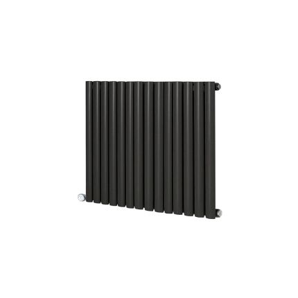 Milano x ECOSO Aruba Electric - Carbon Grey Horizontal Designer Radiator - 635mm Tall - Choice of Size, Thermostat and Cable Cover