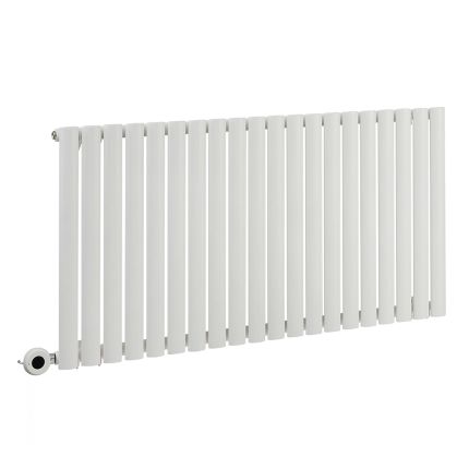 Milano x ECOSO Aruba Electric - White Horizontal Designer Radiator - 635mm x 1180mm (Single Panel) - with Wi-Fi Thermostatic Heating Element