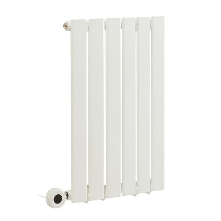 Milano x ECOSO Alpha Electric - White Horizontal Flat Panel Designer Radiator - 635mm x 420mm (Single Panel) - with Wi-Fi Thermostatic Heating Element