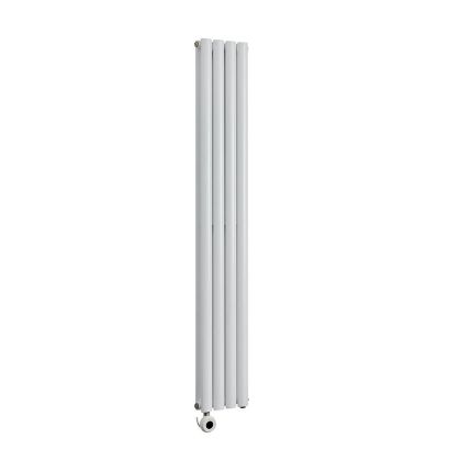 Milano x ECOSO Aruba - Electric White Vertical Designer Radiator - Choice of Size and Wi-Fi Thermostat - Plug-In and Hardwired Options