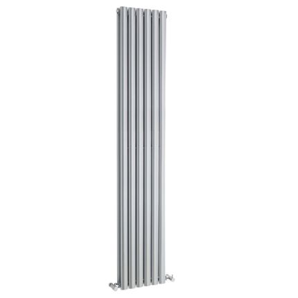 Milano Aruba - Silver Vertical Designer Radiator (Double Panel) - Choice of Height