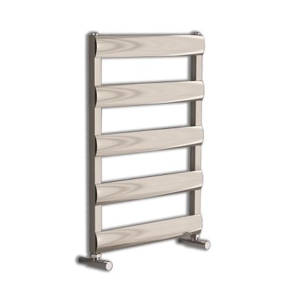 Milano Passo - Brushed Chrome Aluminium Designer Towel Rail 790mm x 500mm