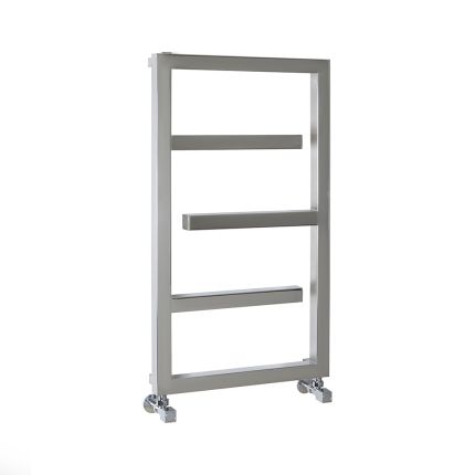 Milano Eclipse - Designer Mirror Polished Heated Towel Rail - 880mm x 500mm