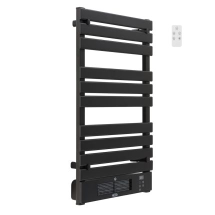 ECOSO Linus - Black Smart Electric Heated Towel Rail with Fan - Choice of Size