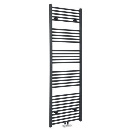 Milano Neva - Anthracite Central Connection Heated Towel Rail - Choice of Size