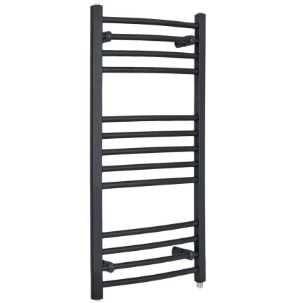 Milano Artle Electric - Curved Anthracite Heated Towel Rail 1000mm x 500mm