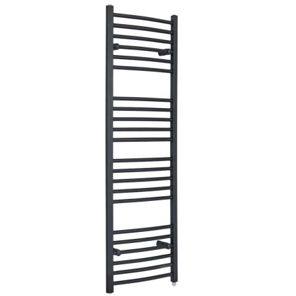 Milano Artle Electric - Curved Anthracite Heated Towel Rail 1600mm x 500mm